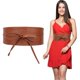 thumbnail image 1 of KAIYANG Cinturón Obi de piel sintética suave para mujer con lazo envolvente en la cintura para vestido de novia marrón, 1 of 5