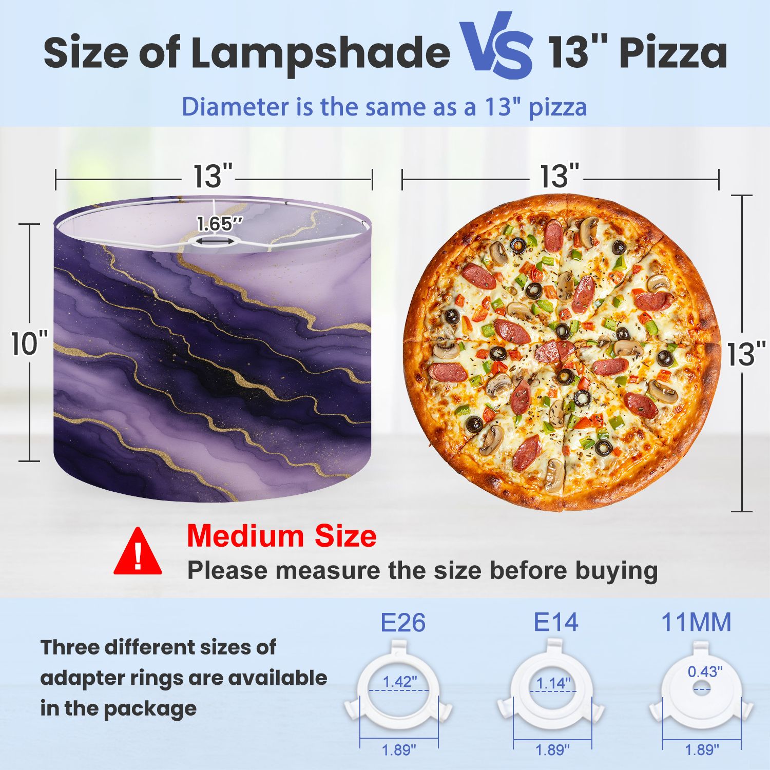 Lampshades 2 Pack Purple marble gold stripes alcohol ink Luxury violet black watercolor 13"x13"x10" Light Shade for Table Lamps Floor Lamps Drum Lamp Shades Lampshade Replacement Easy Assembly