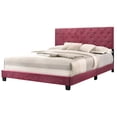 thumbnail image 2 of Glory Furniture Suffolk Velvet Upholstered King Bed in Cherry, 2 of 5