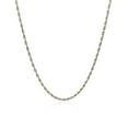 thumbnail image 2 of 10k White Gold Solid Diamond Cut Rope Chain 1.5mm Length 16 inches, 2 of 4