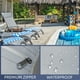 thumbnail image 4 of Pack de 2 cojines tipo chaise lounge para la cabeza, resistentes al agua, para exteriores, color gris, 4 of 9