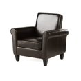 thumbnail image 1 of Christopher Knight Home Freemont Leather Club Chair, Chocolate Brown, 1 of 4