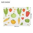 thumbnail image 4 of Yayeee Bath Rug for Bathroom Floor Non Slip Rectangle Fluffy Soft Absorbent Mat, 16"x24", White Vegetables Pattern, 4 of 7