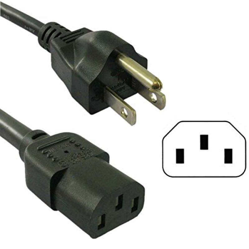 Hqrp 10ft Ac Power Cord For Dell E190s E196fp E2011h E2209wf E2210