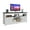 White and Black, variant on Dextrus Farmhouse TV Stand for TV up to 65 Inch, Entertainment Center with Power Outlets, White and Oak