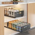 thumbnail image 3 of 2Pcs Under Kitchen Sink Organizer Slide Out Pull Out Organizer with Adhesive Film Under Sliding Cabinet Basket Storage Shelf for Kitchen Bathroom Black Small Durable Space-Saving Easy Installation, 3 of 6