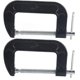 thumbnail image 1 of 2 Pcs G-Clamps, G-Type, C-Type, Woodworking Clamps, Malleable Steel, Heavy Duty, Industrial, 1 of 2