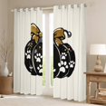 thumbnail image 2 of Feelyou Cartoon Pumpkin Cat 2-Pack (42x84) Curtains, Princess Bowknot Window Curtains, 2 of 6