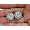 thumbnail image 6 of 5.50CT DIAMONDS CLUSTER DOMED BEAD SET BUTTON PUFFED CLIP EARRINGS G/VS, 6 of 8