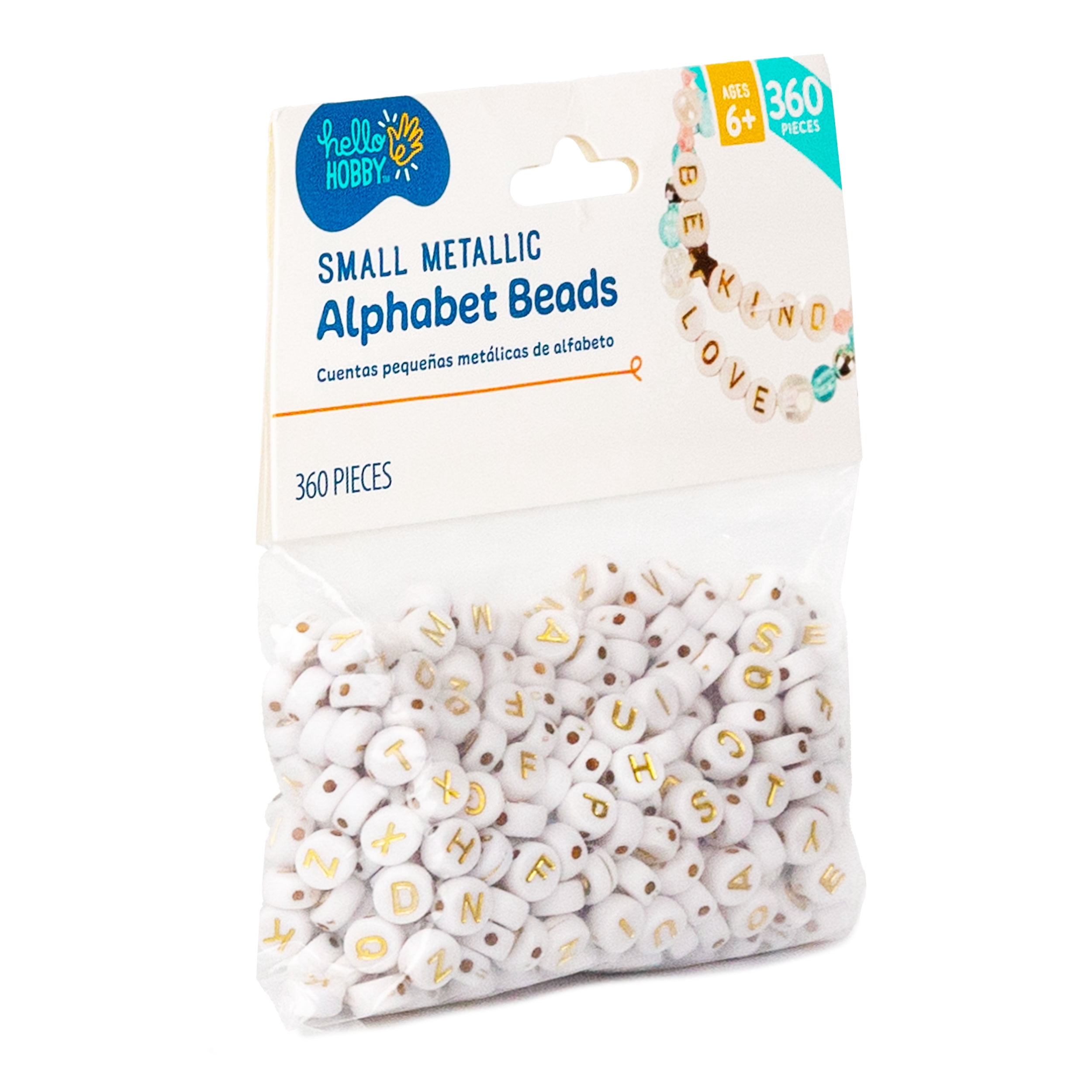 Hello Hobby Small Metallic Alphabet Beads