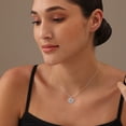 thumbnail image 2 of LeCalla 925 Sterling Silver Inspirational Engraved Round Pendant With Curb Chain Necklace Gifts for Women Teen 18"Inch, 2 of 6