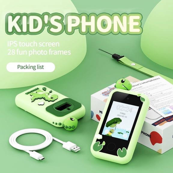 Kids Touchscreen Smartphone - 2.8” Dual Camera (48MP 1080P), 21  Learning Games, Music Player, Alarm, Perfect Gift for Boys & Girls Ages 3 