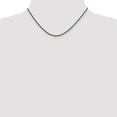 thumbnail image 3 of Diamond2Deal 925 Sterling Silver Ruthenium-plated 2.3 mm Rope Chain Necklace for Women 18", 3 of 5