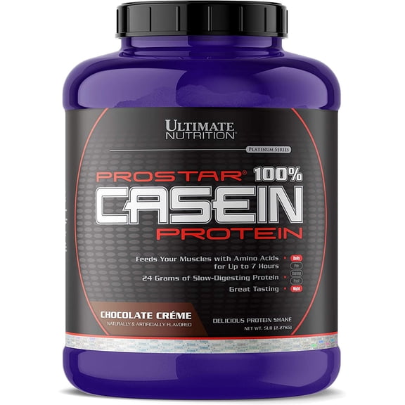 Ultimate Nutrition Prostar 100% Micellar Casein Protein Powder-Chocolate Crème, 5 Pounds