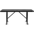 thumbnail image 2 of 6' Rectangular Expanded Metal Outdoor Table, Black, 2 of 5