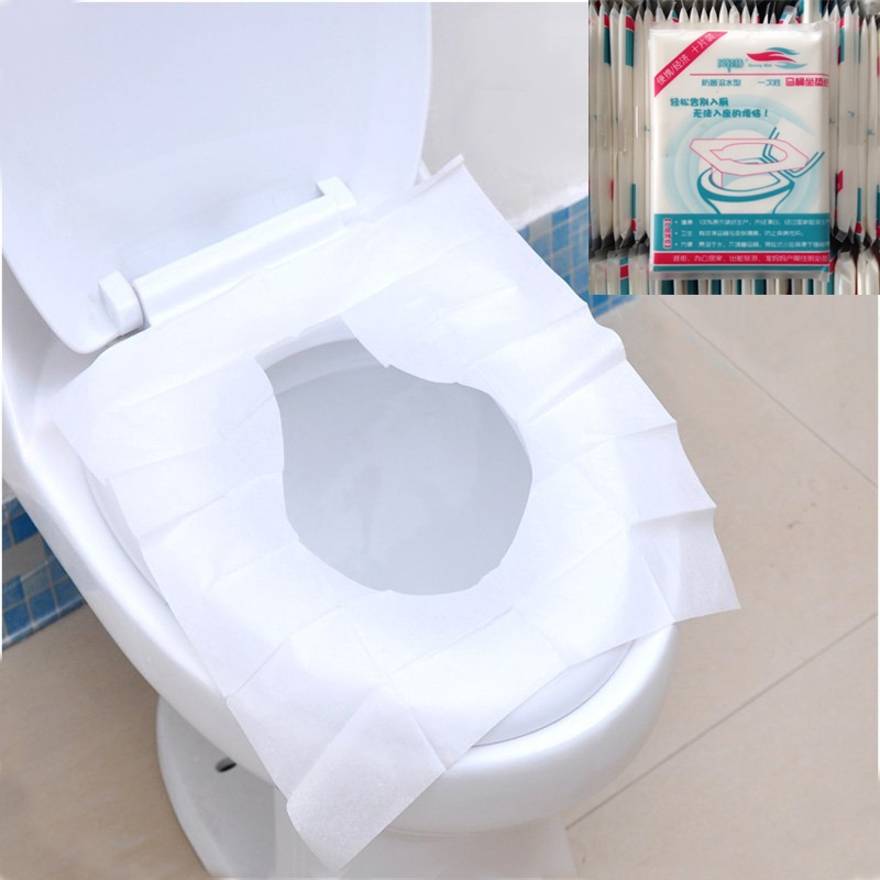 Cool 1 Pack 10Pcs Pocket Size Travel Disposable Toilet Seat Covers Loo