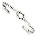 thumbnail image 3 of Sterling Silver Knot White Bangle Bracelet, 3 of 5