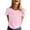 Light Pink, variant on Womens Summer Tops Short Sleeve Crew Neck Tops Loose Fit Baggy Letter Print Work Tees Lightweight Comfy Vintage Y2K Streetwear Purple L