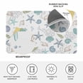 thumbnail image 3 of Coastal Starfish Door Mat Indoor Outdoor, Ocean Coral Shell Beach Marine Life Non Slip Welcome Mat with Rubber Backing, Absorbent Fabric Front Door Mats Entryway Rug for Home Patio Entrance 18"x30", 3 of 8