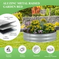 thumbnail image 7 of BPS Galvanized Metal Raised Garden Bed Kit, 2.5FT Round Outdoor Planter Boxes for Vegetables Flowers, Silver, 7 of 7