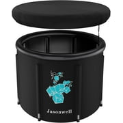 Ice Bath Tub for Athletes - Heavy Duty Cold Water Therapy Plunge Tub Ice Pod for Recovery Portable Ice Barrel Plunge Pool for Outdoor Inflatable Hot Tub Bathtub at Home for Adults
