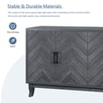 thumbnail image 2 of Aukfa Wood Sideboard Storage Cabinet with 4 Door for Entryway Living Room Hallway,Dark Grey, 2 of 7