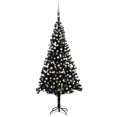 thumbnail image 1 of vidaXL Artificial Pre-lit Christmas Tree with Ball Set Black 240 cm PVC, 1 of 5