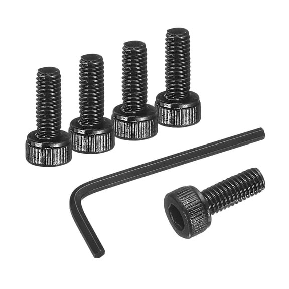 20 Pack Hex Socket Head Cap Screws Bolts, M3x8mm 304 Stainless Steel Socket Drive Machine Screws Bolts with Hex Wrench, Black