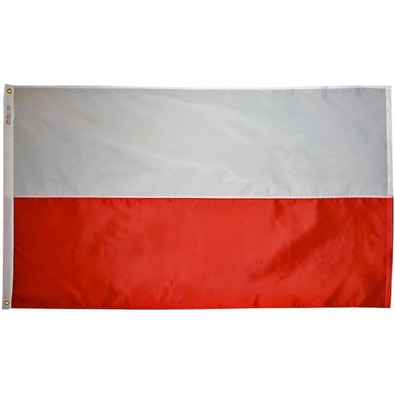 Poland - 5'X8' Nylon Flag (Plain)