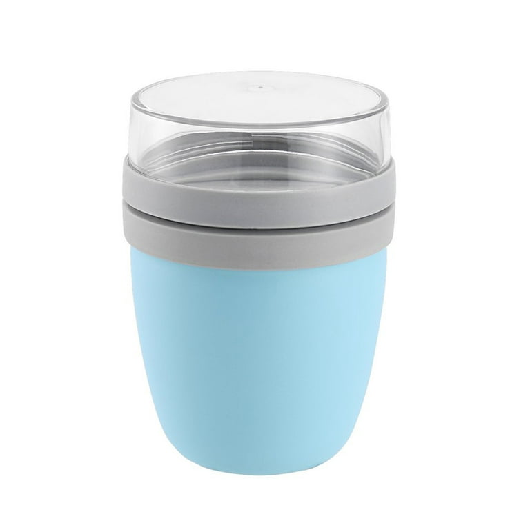  Cereal On the Go Cups Breakfast Drink Cups Portable Yogurt and Cereal  To-Go Container Cup (Blue) : Baby