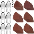 thumbnail image 3 of 129Pcs Oscillating Tool Detail Sanding Pads Kit Universal Finger Sanding Pads 60-320 Grit Triangle Finger Sandpaper Set Multipurpose Sanding Paper Assortment with 3 Spacer Adapter, 3 of 9