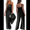 thumbnail image 3 of de Verano para Mujer, de una Pieza, con Tirantes Finos y Pierna , con Bolsillos Gris Oscuro S, 3 of 8