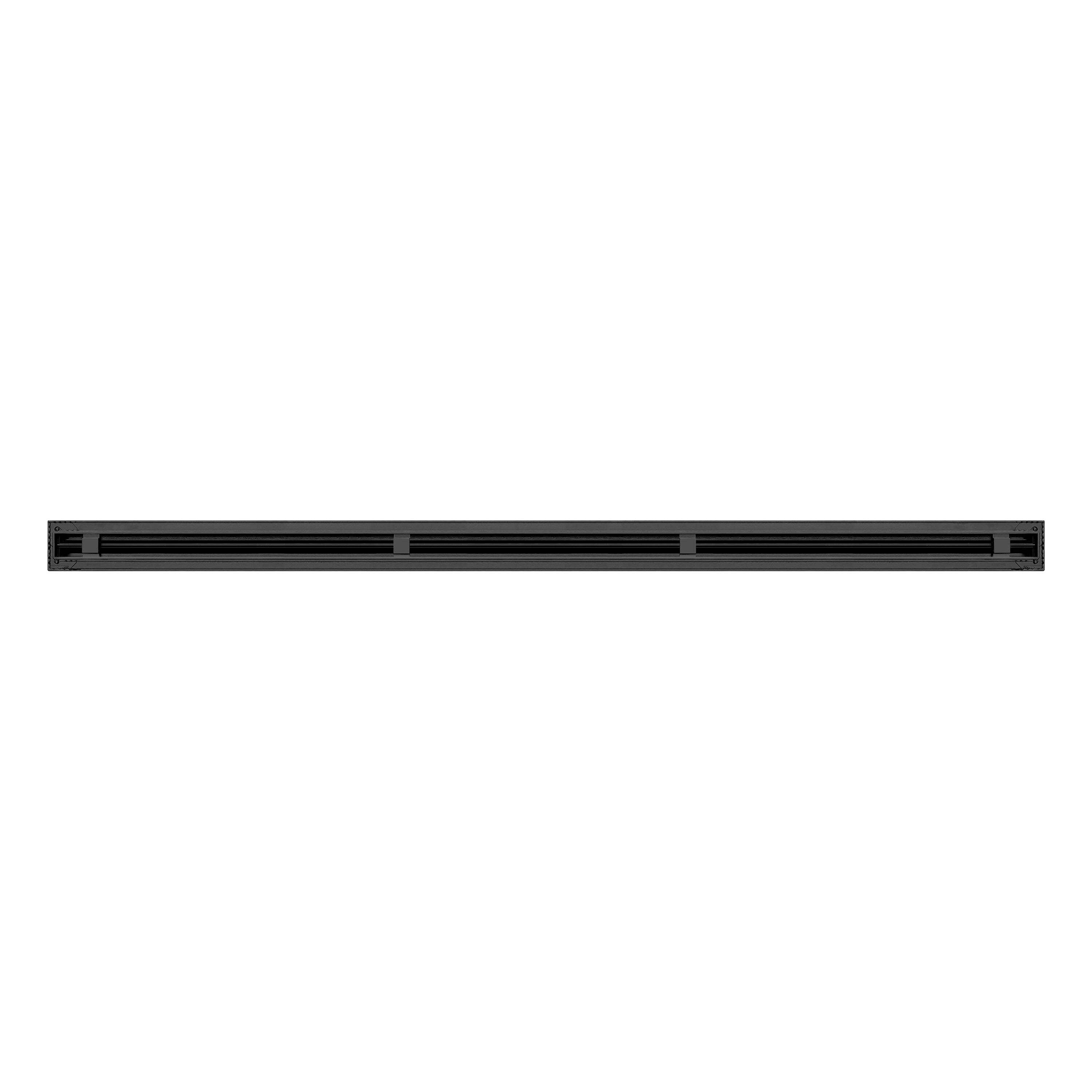 BUILDMART - 48" Linear Slot Diffuser - 1 Slot - Single Slot - Black Decorative Aluminum Air Vent - Heating and Cooling Modern AC Vent Cover for Ceiling, Walls & Floors - Texas Buildmart