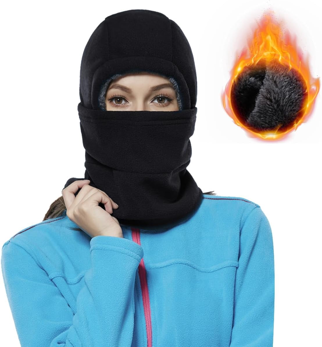 3 in 1 Winter Balaclava for Women,Winter Hat Scarf Set Knit  display picture 2