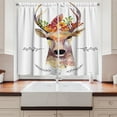 thumbnail image 2 of Ambesonne Indie Kitchen Curtains, Watercolor Deer Rustic, 55"x39", Multicolor, 2 of 3