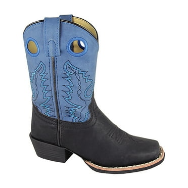 Smoky Mountain Kids Monterey Black and Blue Cowboy Boot - Walmart.com