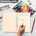 thumbnail image 4 of FORMRS 1-Subject Spiral Notebook 8" x 5" College Ruled 60 Refillable Sheet A5 Hard Cover, Green Colorful Circles, 4 of 7
