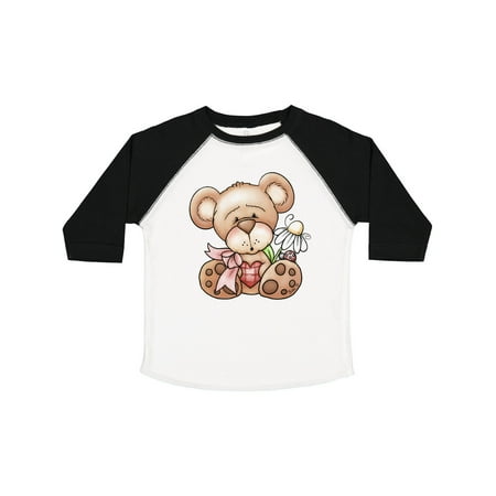 

Inktastic Teddy Bear Ladybug Daisy Flower Gift Toddler Toddler Girl T-Shirt