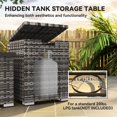thumbnail image 4 of 32" Outdoor Propane Fire Pit Table with Rattan Frame & Tank Storage | Patio Gas Fire Table, Multi-Color, 40,000 BTU, Waterproof Cover for Living Room & Garden, 4 of 7