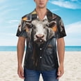 thumbnail image 4 of Lsque Surrealist Cow pattern Hawaiian Shirt for Men, Unisex Summer Beach Casual Short Sleeve Button Down Shirts-Medium, 4 of 9