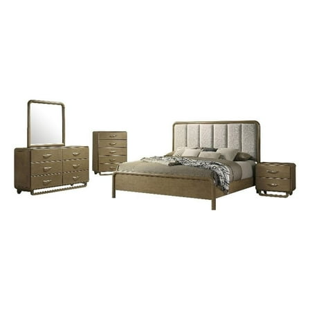 Amsbury 5-piece Eastern King Bedroom Set Nutmeg