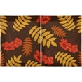 thumbnail image 2 of Leaves Pattern Kitchen Curtains 2 Panels UV Protected Tier Curtains, Half Window Curtains Kitchen Tiers for Guest Room Bathroom Sink Laundry Room Basement,24 x 27 Inch, 2 of 7