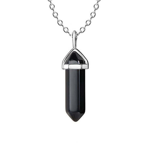 Regalo para mujer, collar de cuarzo rosa para mujer, collar de cristal curativo, punto Hexagonal, piedras preciosas reales, collar en capas, energía espiritual, colgante Natural, joyería Wmkox8yii fajkfhkj484