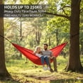 thumbnail image 3 of Foldable Portable Hammock Camping Hanging Hammock with Adjustable Rope Breathable Fabric Swing for Travel Hiking Outoor Garden Patio Beach Yard, 3 of 7
