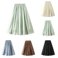 thumbnail image 7 of Sngxgn Skirts Basic Casual Versatile Stretchy High Waist Ribbed Mini Skirt(Light Blue,One Size), 7 of 7