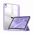 thumbnail image 1 of Chenchen Compatible with iPad (A16) 11th Generation Case 11 Inch 2025, for iPad 10th Generation Case 10.9 Inch 2022 with Pencil Holder, Trifold Stand Protective Clear Back, Auto Wake/Sleep, Lavender, 1 of 1