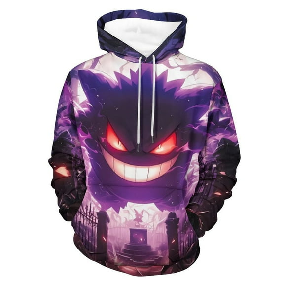 Gengar Hoodie Unisex 3d Novelty Hoodies Graphic Hoodies Pullover Sweatshirts For Men Women Teen L