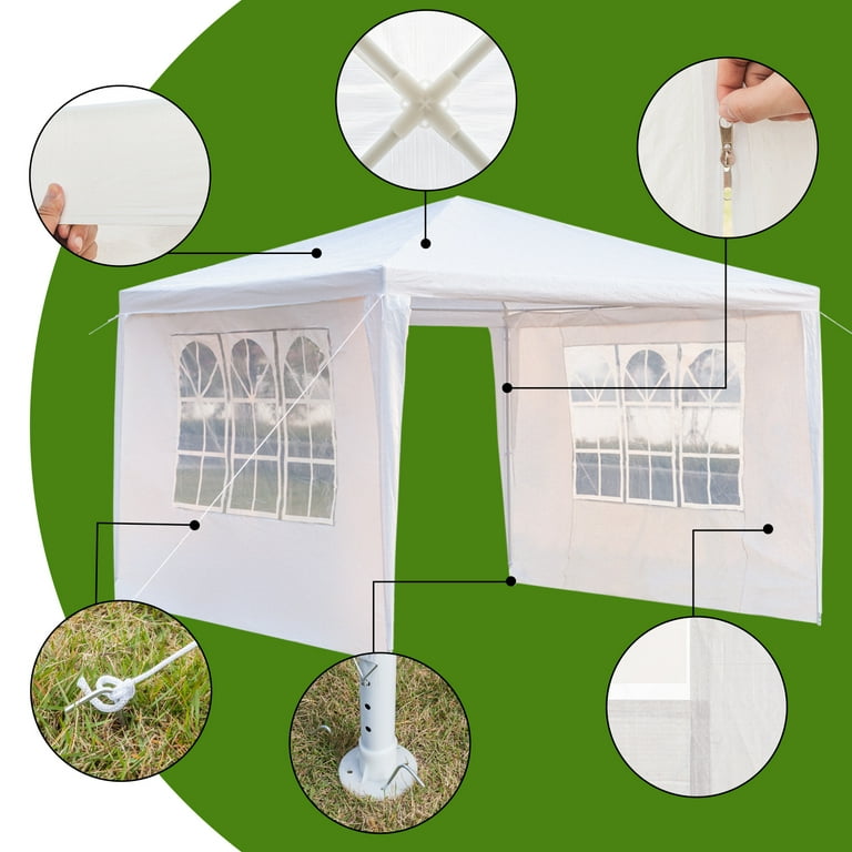Ktaxon 10'x10' Canopy Tent - 3 Sided for Weddings, Parties and