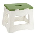 thumbnail image 1 of Uxcell Taburete de paso plegable de 9" para adultos, capacidad de 220 lbs, taburete antideslizante con mango, verde, pequeño, 1 of 7
