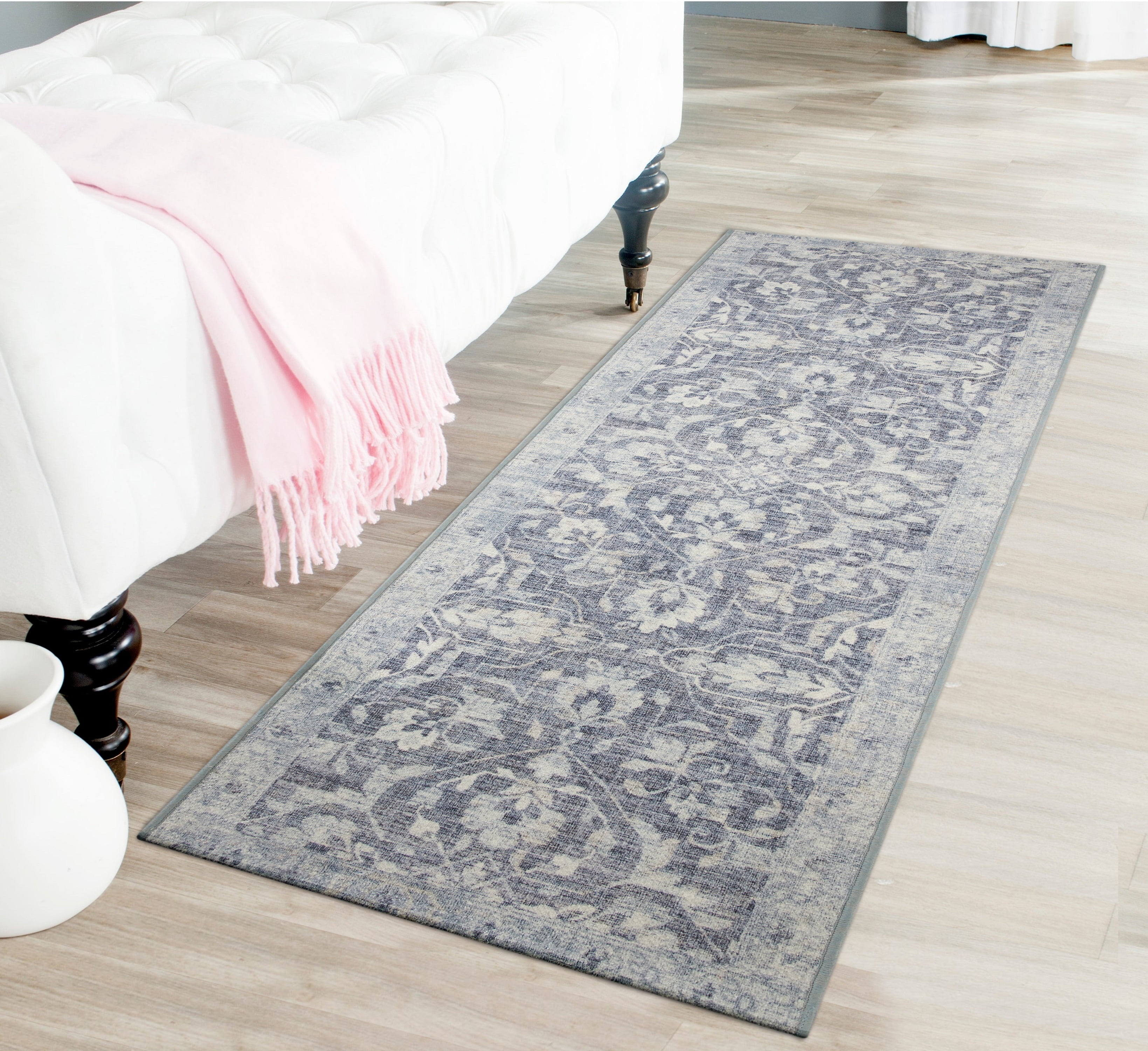 (2 pack) Better Homes and Gardens Blue Persian Non-Skid Runner Rug - 24"x84"